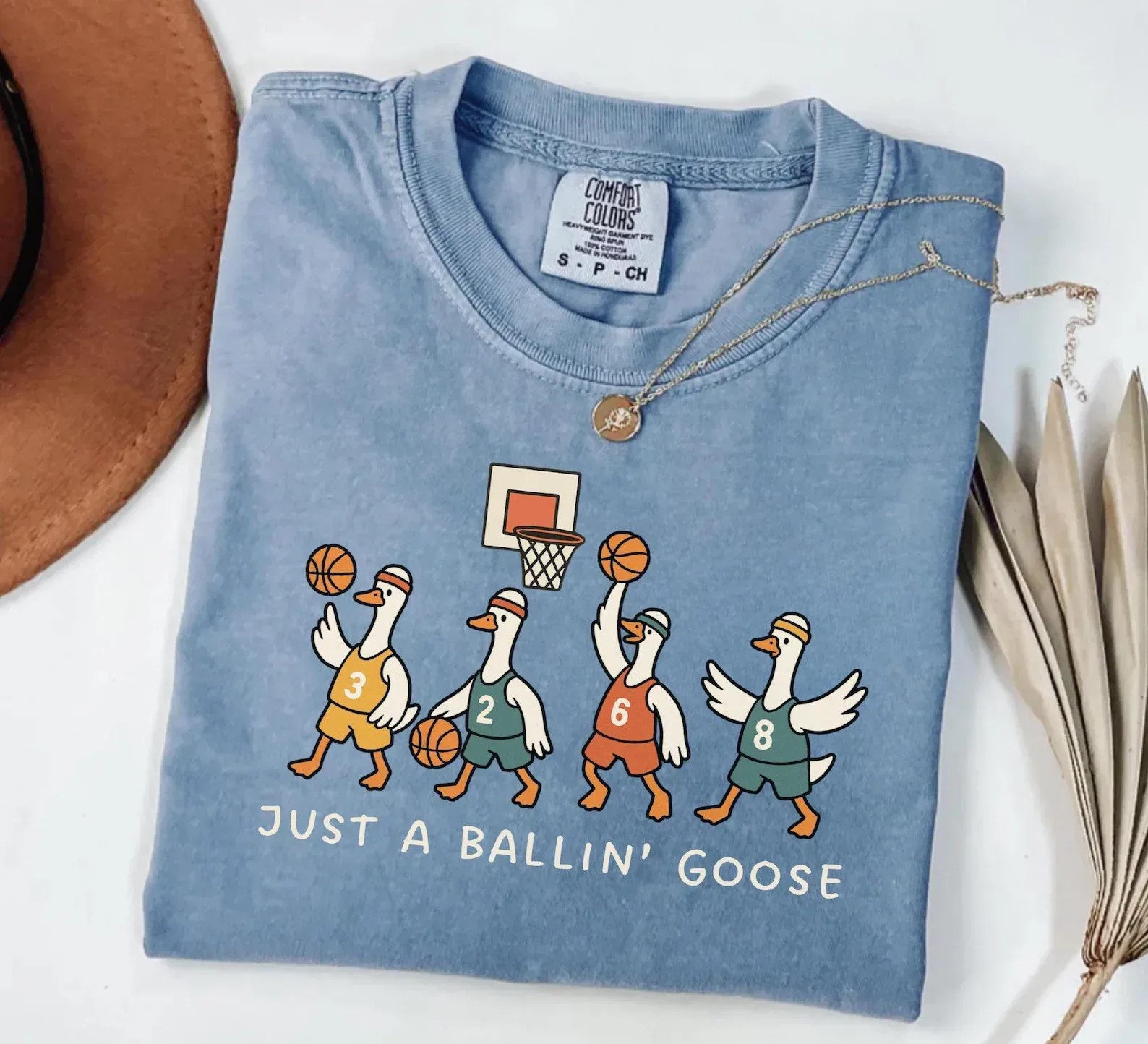 Áo thun bóng rổ Goose phong cách thể thao