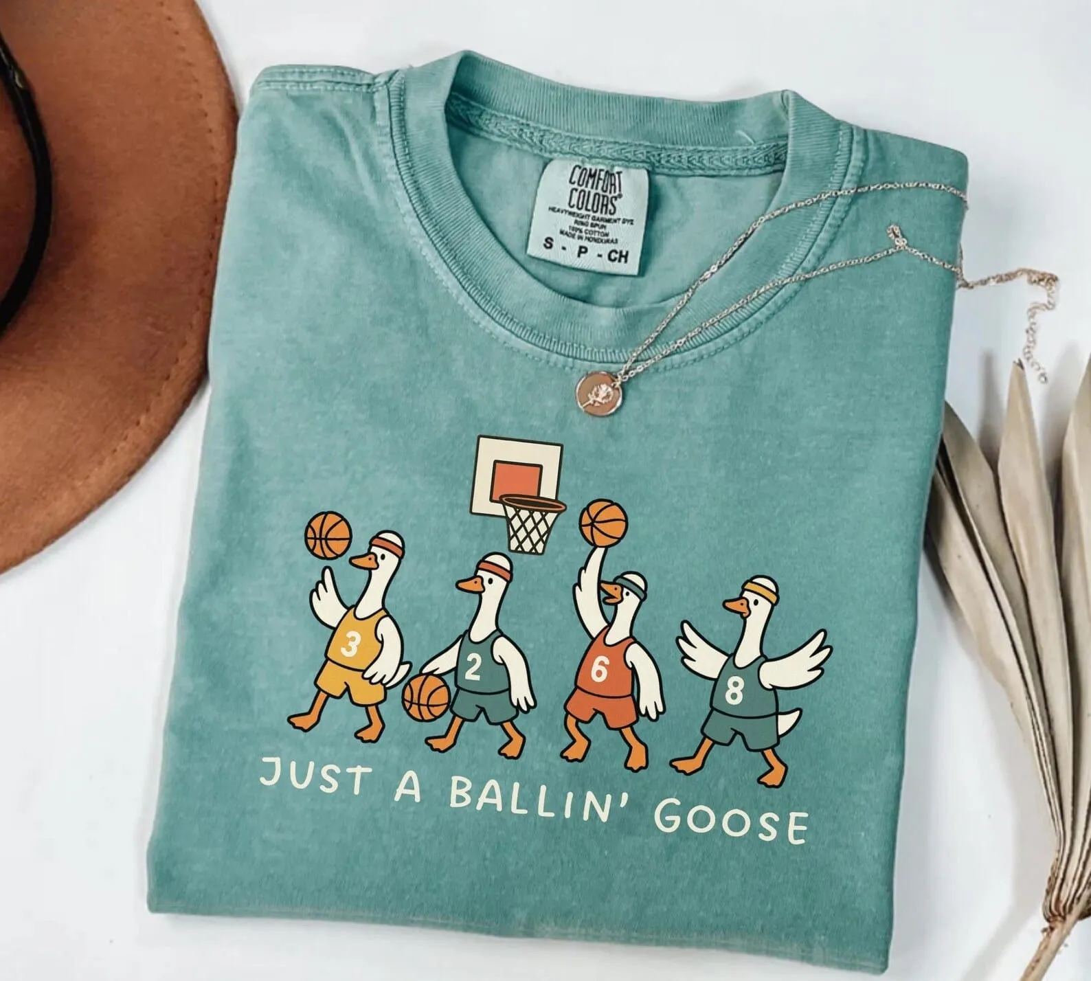 Just a Ballin' Goose Basketball T-Shirt, Comfort Colors Basketball Shirt Just a Ballin' Goose Basketball T-Shirt, Comfort Colors Basketball Shirt