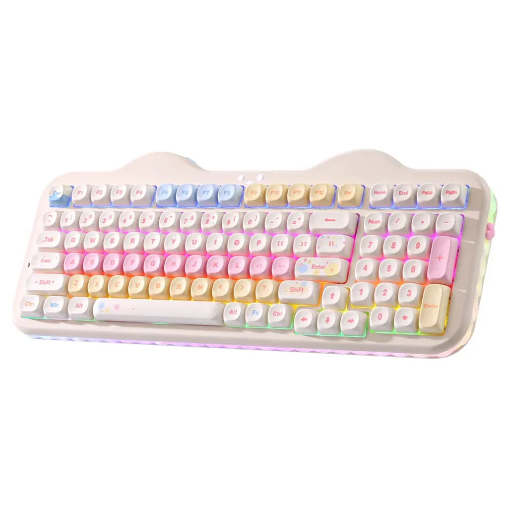 The Yunzii C98 mechanical keyboard is super cute and quiet - a special gift for girls. The Yunzii C98 mechanical keyboard is super cute and quiet - a special gift for girls.
