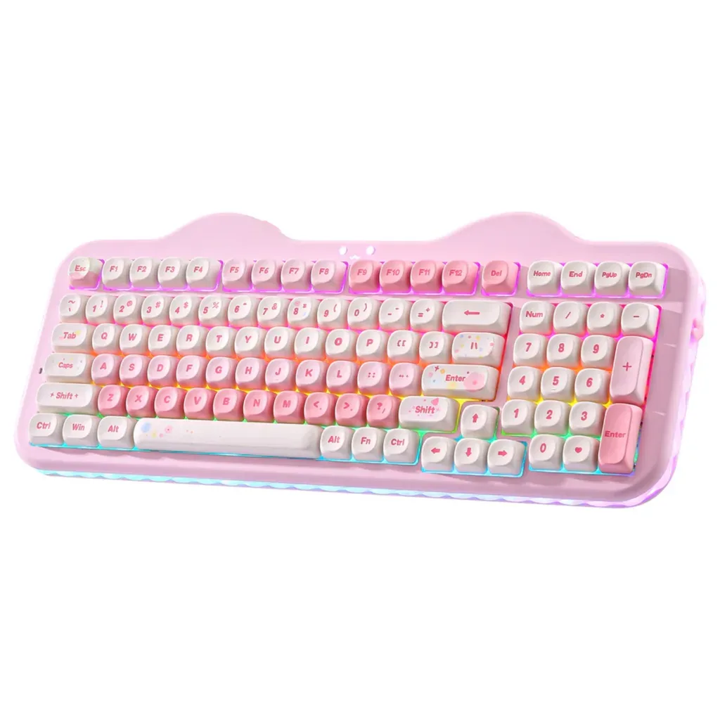 The Yunzii C98 mechanical keyboard is super cute and quiet - a special gift for girls. The Yunzii C98 mechanical keyboard is super cute and quiet - a special gift for girls.